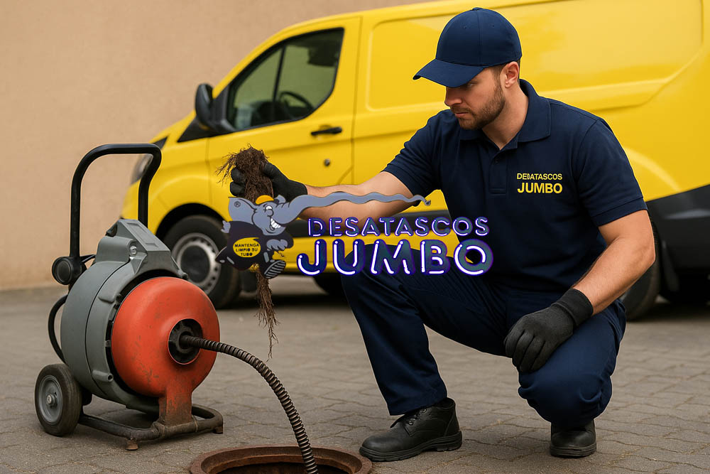 En Desatascos JUMBO contamos con maquinaria especializada que corta y extrae las raíces sin dañar el interior de la tubería.